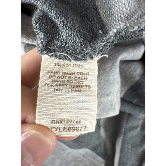 Mystree Size M Outdoor Stroped Notched Coat Gray Long Sleeve Button Pocket - Picture 8 of 9